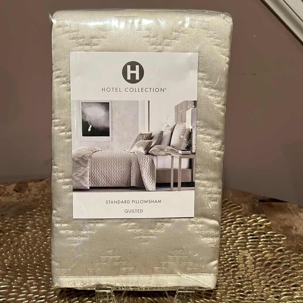 Hotel Collection Distressed Chevron Quilted Standard Sham